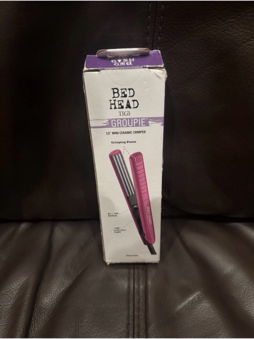 BedHead Groupie Mini Ceramic Crimper - Purple and Pink Accents